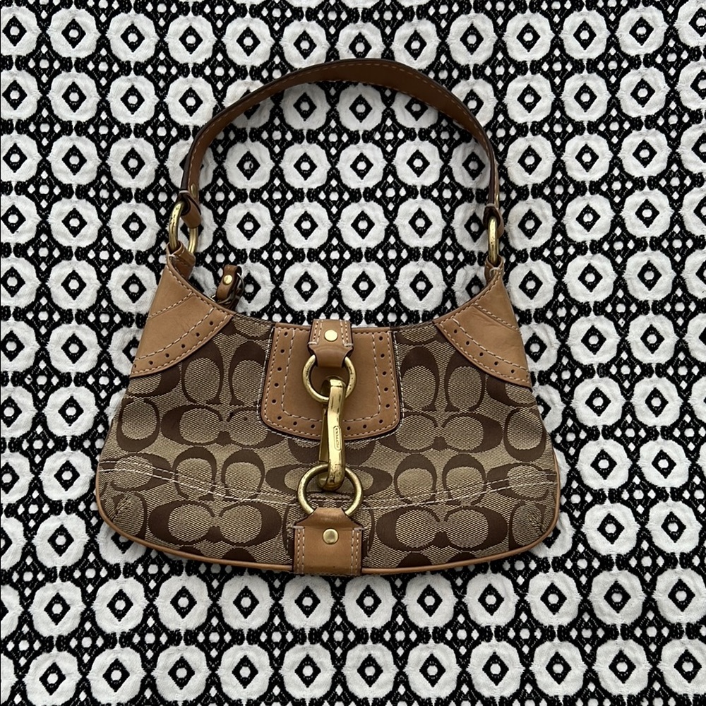 Coach Brown Signature Shoulder Bag